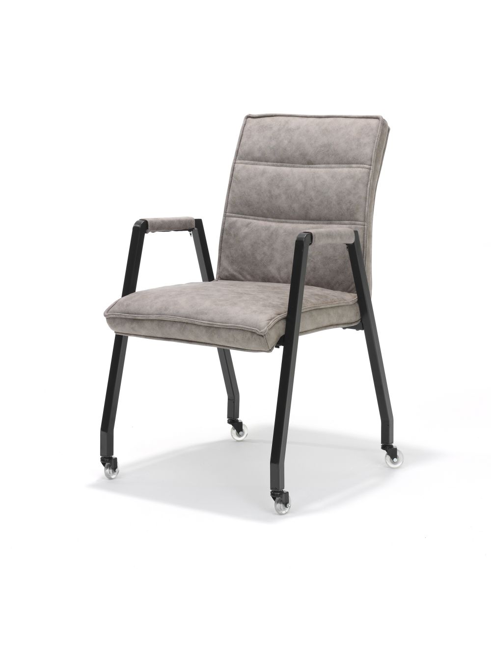 906STL35011881_Midas_armstoel_met_wielen_stof_Soft_Pebble