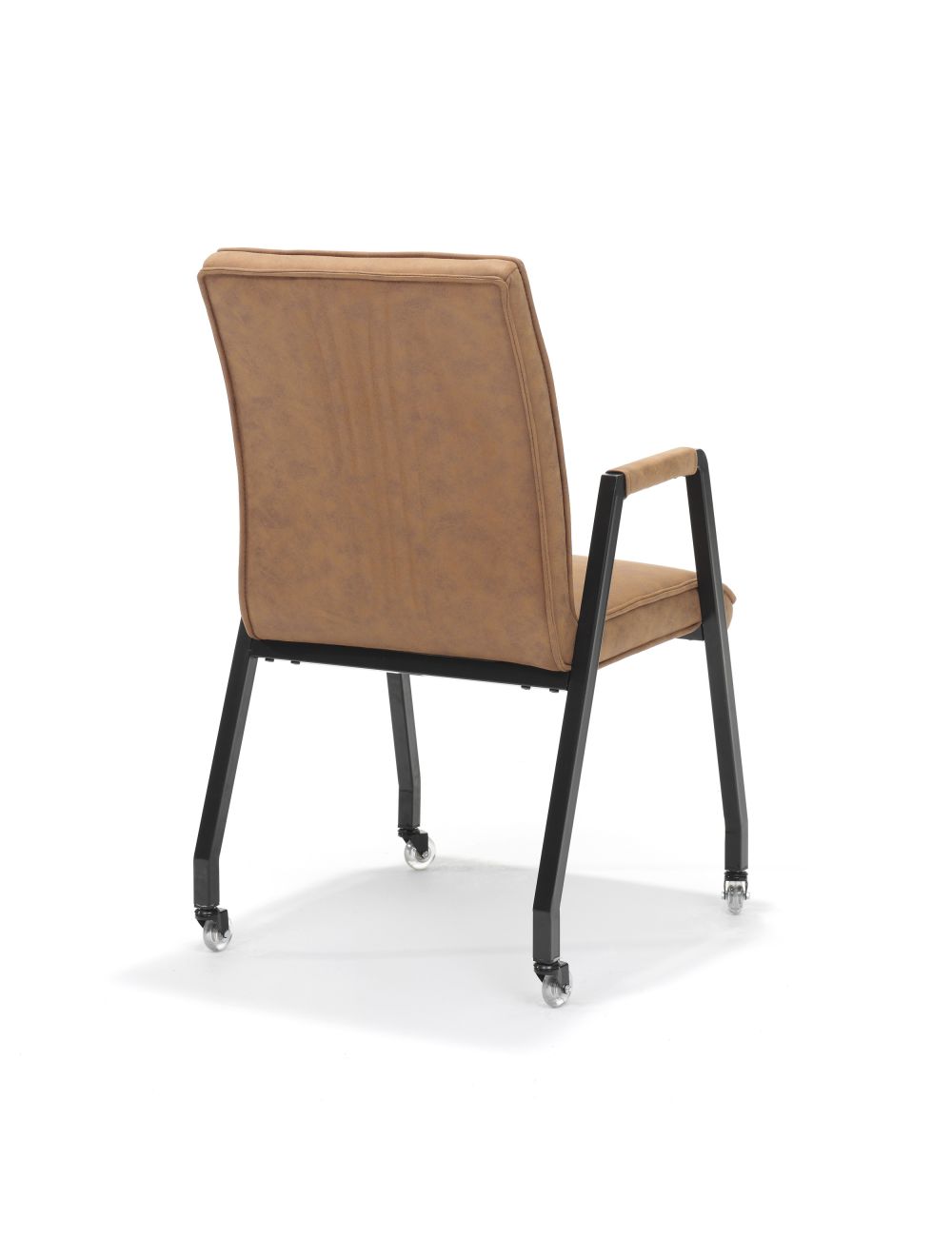 906STL35011882_Midas_armstoel_met_wielen_stof_Soft_Cognac1