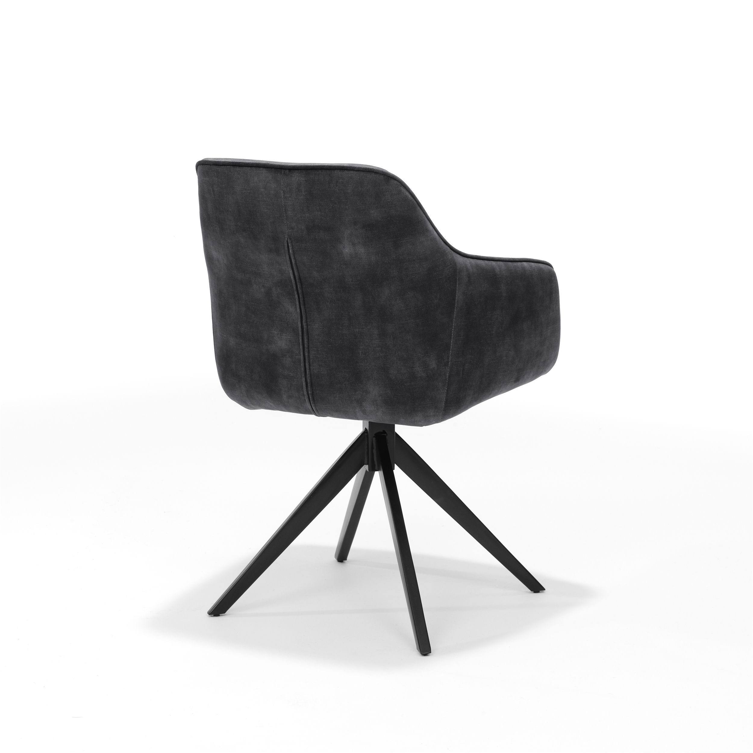 906STL58011190_Jazz_armstoel_zwart_Aurora_Velours_Antraciet1_1