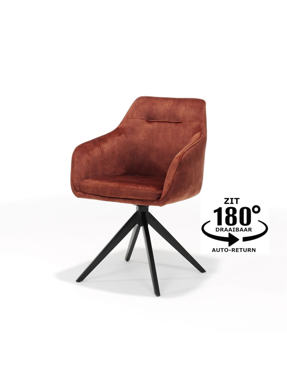 906STL58011191_Jazz_armstoel_zwart_Aurora_Velours_Copper-180_2