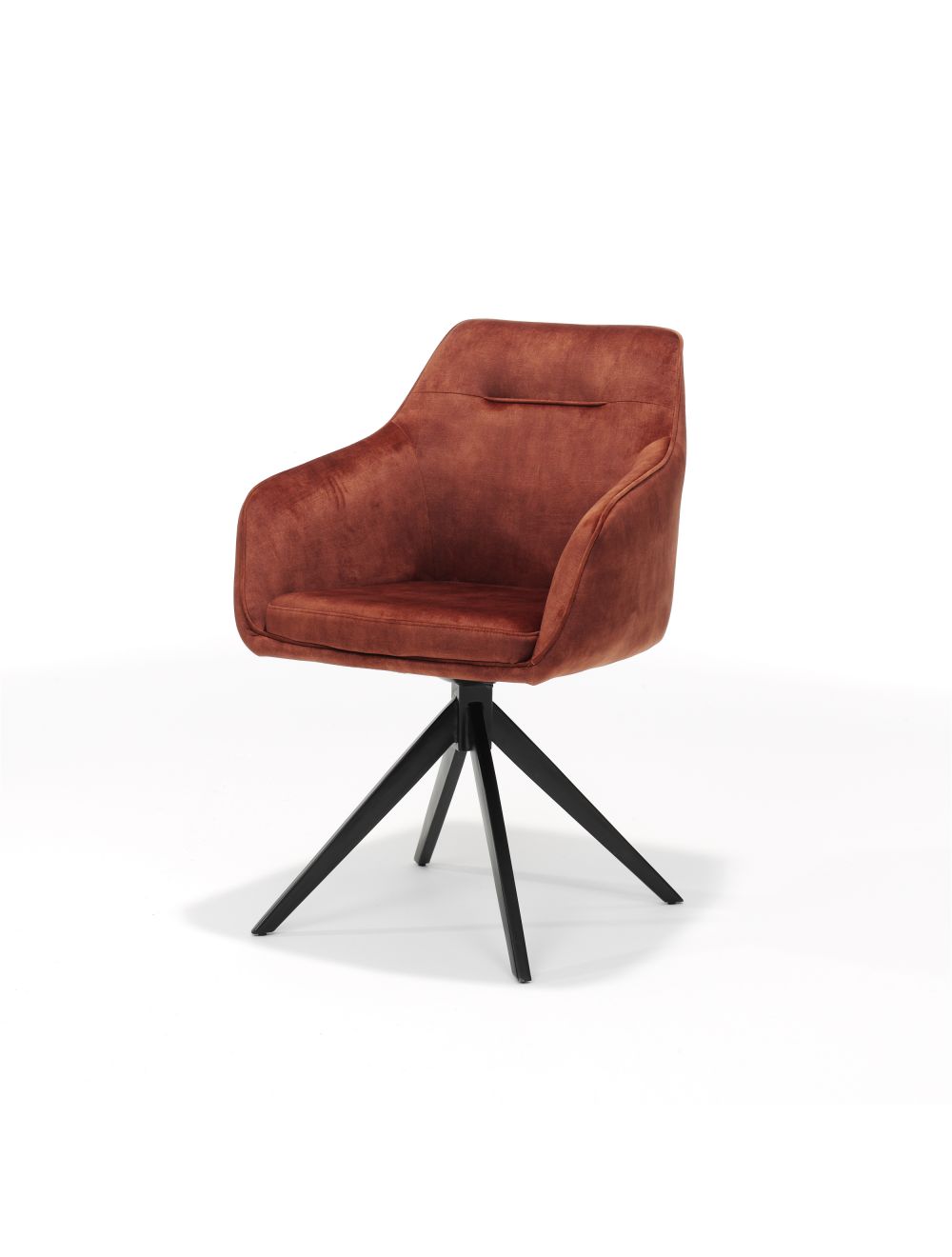 906STL58011191_Jazz_armstoel_zwart_Aurora_Velours_Copper_1