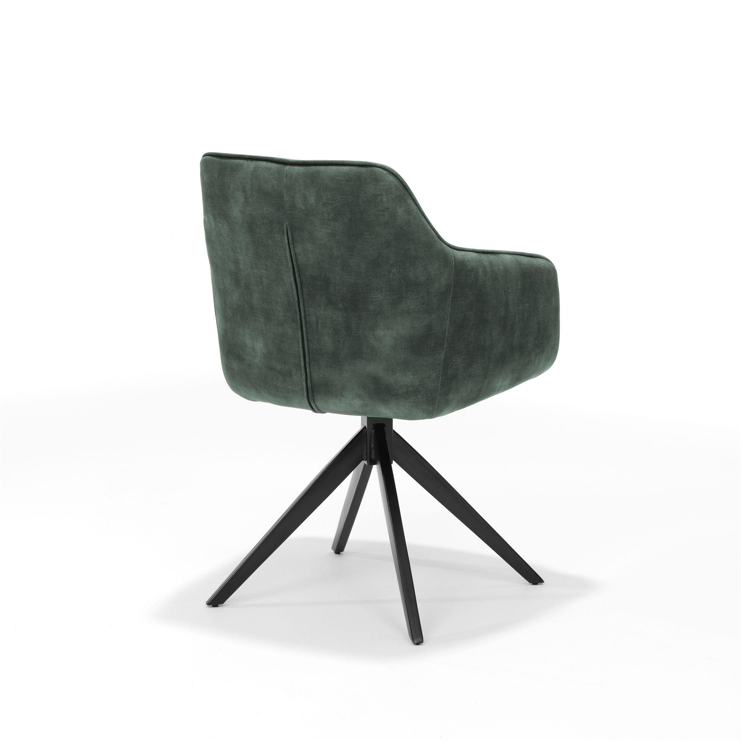 906STL58011192_Jazz_armstoel_zwart_Aurora_Velours_Hunter_Groen1_1