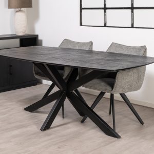 Deens ovaal eettafel zwart