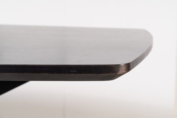 Deens ovalen eettafel zwart visgraat
