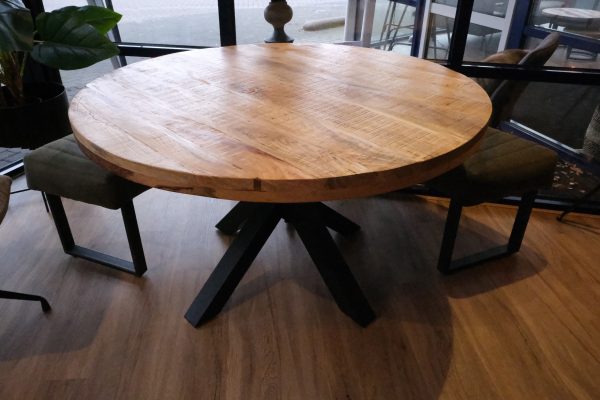 mangohout tafel rond