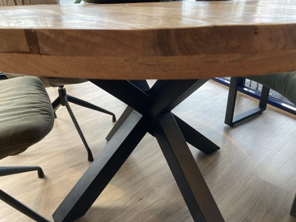 mangohout tafel rond
